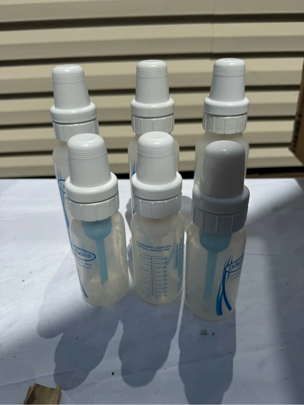 White Baby Feeding Bottle - Clear Plastic (Pack)